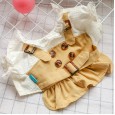 Pet dog clothes teddy bear spring and summer thin puppies chihuahua Bomei pet skirt spring button skirt