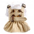 Pet dog clothes teddy bear spring and summer thin puppies chihuahua Bomei pet skirt spring button skirt
