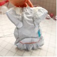 Teddy dog clothes lace doll shirt blue and white love pet dog fashion comfortable than Xiong Bomei puppies clothes