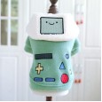 Pet dog cat clothes autumn and winter new warm game console woolen coat robot lapel plus velvet clothes