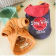 Pet dog dog cat teddy bear Xiong Ono woolen coat clothes embroidered hoodie autumn and winter new
