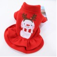 Christmas dogs autumn and winter clothes Teddy Bomei cat pet clothing padded warm ladies celebrity waffle princess dress