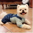 Teddy spring and summer new suspenders four-legged cute couple pet dog puppies handsome croak romper