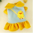 PETCIRCLE pet clothes teddy bear small dog autumn and winter cute duckling dress dog woolen suspenders skirt