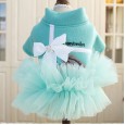 Puppy Teddy Schnauzer Bomei Clothes Wool Lady Temperament Gown Skirt Princess Dress Pet Cat Costume