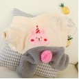 Pet dogs and cats autumn and winter new lamb cashmere birthday party four-legged clothes pink rabbit brown bear teddy bear clothes
