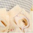 Pet dogs and cats autumn and winter new lamb cashmere birthday party four-legged clothes pink rabbit brown bear teddy bear clothes