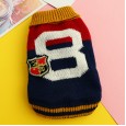 Pet sweater puppy dog clothes cat costume puppies autumn and winter thickened high collar warm Teddy bear bulldog