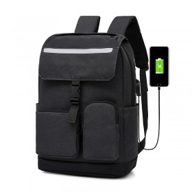 New men's leisure sports backpack middle school student schoolbag backpack USB business computer bag charging backpack