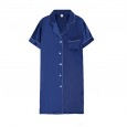 Yaoting explosion silk sexy ladies shirt nightdress spring and summer ladies one-piece pajamas home service SQ776
