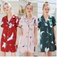 Pajamas silk pajamas ladies spring and summer sexy nightdress pajamas home service SQ1111