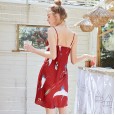 Yao Ting explosive silk sexy pajamas ladies summer lace sexy suspenders night skirt home service DQ1138