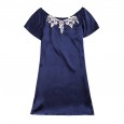 Yaoting explosion silk ladies nightgown summer sexy short-sleeved nightdress female summer SQ1023