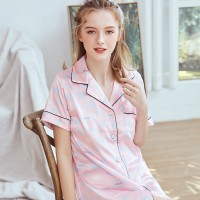 Yaoting explosion silk ladies pajamas spring and summer comfortable nightdress pajamas home service SQ1156