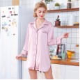 Yaoting classic silk ladies pajamas spring and summer sexy nightdress pajamas home service SQ19142