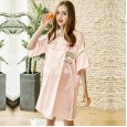Yao Ting loose comfortable nightdress ladies summer mid-sleeved sexy pajamas ladies summer home service SQ857
