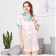Yaoting silk sexy nightdress ladies summer silk shirt feminine pajamas home service SQ829