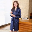 Yaoting silk loose one-piece ladies nightgown summer silk shirt ladies long pajamas home service STZ673