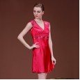 Clearance Yaoting silk sexy pajamas ladies summer silk sleeveless sexy nightdress women summer