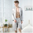 Yaoting explosion silk pajamas summer men's shorts nightgown home service two-piece suit TZ658 / WP893