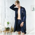 Yaoting explosion silk pajamas summer men's shorts nightgown home service two-piece suit TZ658 / WP893