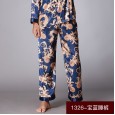 Silk pajamas men's spring and summer single shorts pajamas home service DK1342