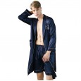 Silk pajamas men's spring and summer single shorts pajamas home service DK1342