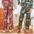 Silk pajamas men's spring and summer single trousers pajamas home service single trousers