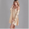 Yaoting spring and summer pajamas female silk nightgown two-piece embroidery Bridesmaid bridesmaid robe 1537