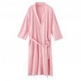 Summer pajamas women's thin section seven-quarter sleeve towel material robe robe mid-long section home service female spring and autumn yukata RW