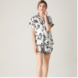 New pajamas women's spring and summer simulation silk thin short-sleeved shorts suit ladies home service silk DL