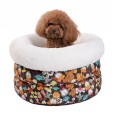 Garfield cat kennel fully removable and washable round Huayuan pet kennel pet bed small dog cat kennel kennel