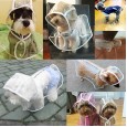 Transparent raincoat autumn and winter dog clothes puppy poncho hooded teddy snow poncho clothes