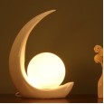 Creative moon resin personality bedroom bedside lamp modern minimalist living room decoration study table lamp