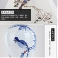 Ceramic high-end Chinese table lamp living room villa model study American Jingdezhen atmospheric home bedroom bedside lamp