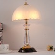 Simple modern bedroom bedside table lamp European creative fashion warm romantic romantic warm glass table lamp