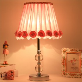 Table lamp bedroom bedside lamp modern simple warm warm dimming remote control wedding gift crystal table lamp