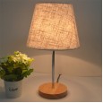 Wooden bedroom bedside table lamp creative fashion personality linen study dormitory decoration table lamp