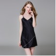 New spring and autumn new ladies suspender nightdress female summer simulation silk sexy temptation silk home service DL