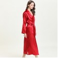 Women's pajamas simulation silk pajamas suspenders nightgown two-piece suit sexy bathrobe home service DL