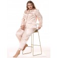 Adding fat to increase the size of women's simulation silk pajamas suit long-sleeved trousers cardigan loose two-piece home service DL
