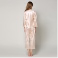 Spring and summer pajamas female simulation silk autumn suit long-sleeved trousers silk two-piece home service generation DL