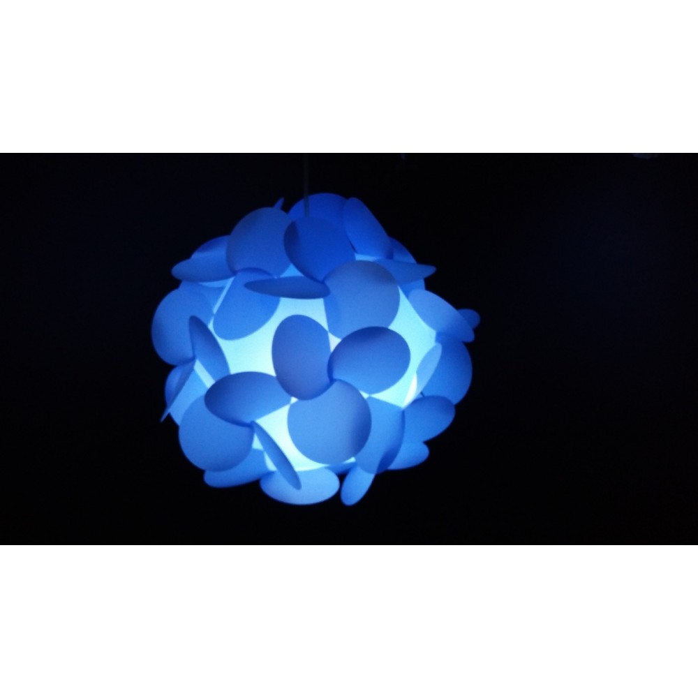 Five-sided ball color film combination round lampshade environmental protection simple home lighting lampshade