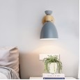 Bedside lamp Nordic bedroom modern minimalist macaron background wall creative led living room creative prop wall lamp