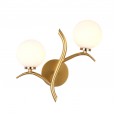 Golden simple European LED wall lamp balcony aisle TV wall lamp bedroom bedside lamp modern atmosphere