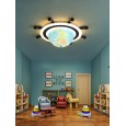 led eye protection children's room lamp creative globe rudder ceiling lamp remote control dimming boy girl bedroom chandelier