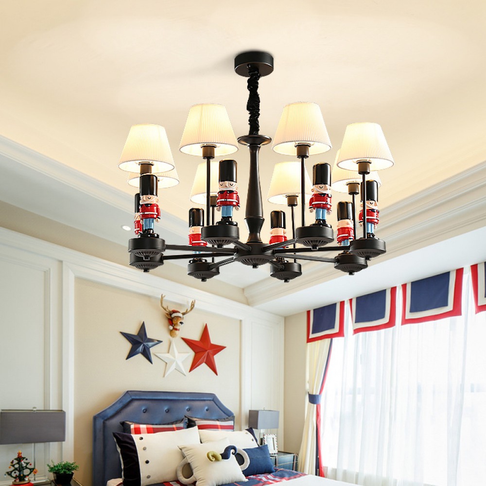 Children's room lamp boy and girl bedroom chandelier Northern style room lighting cartoon creative personality LED lamps