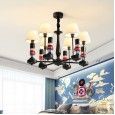 Children's room lamp boy and girl bedroom chandelier Northern style room lighting cartoon creative personality LED lamps