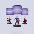 Cartoon bedroom bedside lamp creative led decorative table lamp Marvel Captain America Spider-Man children's room table lamp