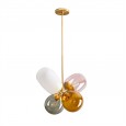 Nordic children's room chandelier simple modern creative restaurant bar stained glass girl princess bedroom lamps